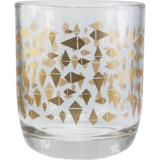 👉 Design drinkglas transparant glas Tak Knite 7,8 X 8,8 Cm Transparant/brons 8719237016563