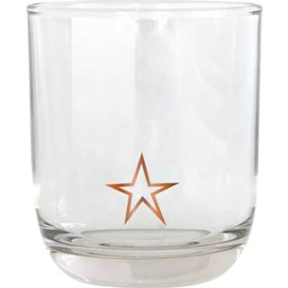 👉 Design drinkglas transparant glas Tak Star 7,8 X 8,8 Cm Transparant/brons 8719237016570