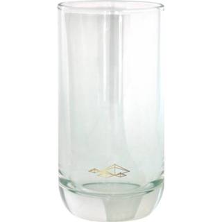👉 Design drinkglas transparant goud glas Tak Forest 6,5 X 12,5 Cm Transparant/goud 8719237016693