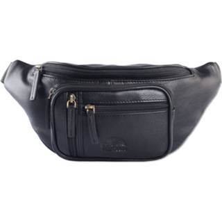 👉 Heuptas zwart leer nappa leder vrouwen mannen Wild Woods Ruime Leren - Buideltas Dames / Heren Unisex 4250061324447