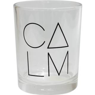 👉 Design drinkglas transparant zwart glas Tak Calm 7 X 9 Cm Transparant/zwart 8719237017157