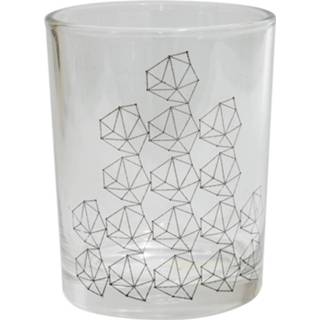 👉 Design drinkglas transparant zwart glas Tak Space 7 X 9 Cm Transparant/zwart 8719237017164
