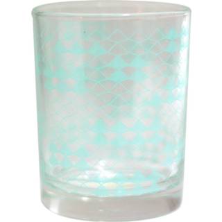 Design drinkglas transparant blauw glas Tak Rock 7 X 9 Cm Transparant/blauw 8719237017171