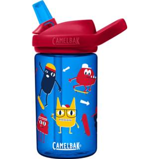 👉 Drinkbeker rood kunststof transparant Camelbak Eddy+ Skate Monsters Junior 0,4 Liter 886798030647