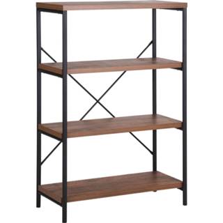 👉 Boekenkast MDF bruin Beliani Brisbane 37 X 80 Cm 4251682225373