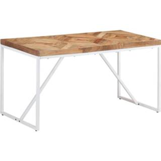 👉 Eettafel acaciahout bruin mannen Vidaxl 140x70x76 Cm Massief En Mangohout 8720286068137