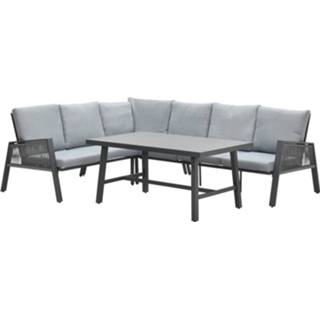 👉 Dining set zwart carbon aluminium grijs Garden Impressions Andrea Lounge - Black Links 8713002804102