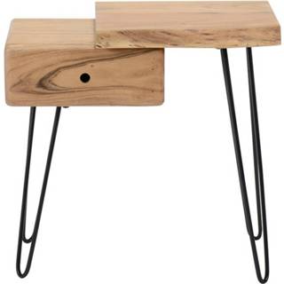 👉 Nachtkastje acaciahout Zijlstra Industrieel Evan 1 Lade Links 8720168886880