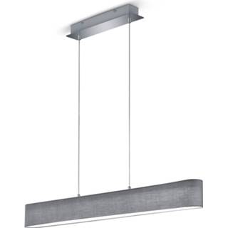 👉 Hanglamp wit grijs aluminium zilverkleurig Led - Hangverlichting Trion Lanago 18w Warm 3000k Rechthoek Mat 6013928554528