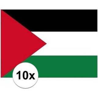 👉 10x stuks Stickers van de vlag van Palestina
