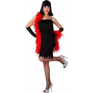 👉 Carnaval verkleedkleding zwart cabaret jurkje voor dames
