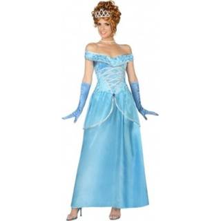 👉 Jurk blauwe blauw polyester vrouwen Goedkope prinsessen verkleed voor dames