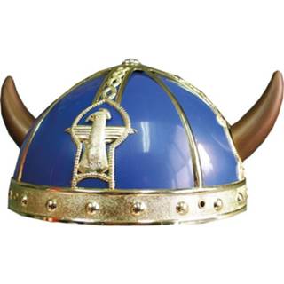 👉 Obelix helm blauw met hoorns