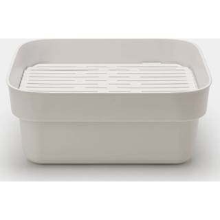 👉 Afwasbak grijs kunststof Brabantia Sink Side Met Afdruipschaal - Light Grey 8710755302688