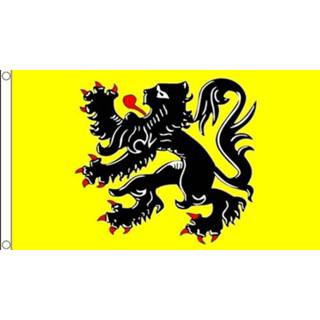 👉 Vlag zwarte active Vlaamse gemeenschap 90 x 150 cm met leeuw