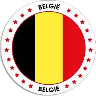 👉 Belgie sticker rond 14,8 cm landen decoratie