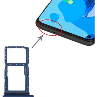 Simkaarthouder blauw active SIM-kaarthouder + / Micro SD-kaarthouder voor Huawei P20 Lite (2019) (blauw) 6922633235359