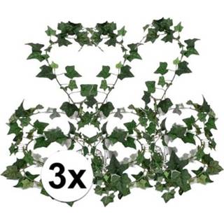 👉 3x Groene klimop slinger 180 cm kunstplant