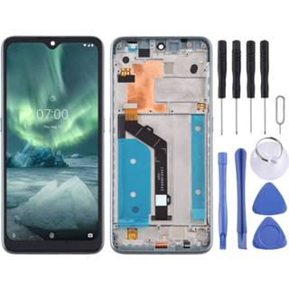 👉 Digitizer zilver active Lcd-scherm en volledige montage met frame voor Nokia 6.2 TA-1198 TA-1200 TA-1187 TA-1201 (zilver)