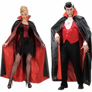 👉 Vampieren cape zwart met rood