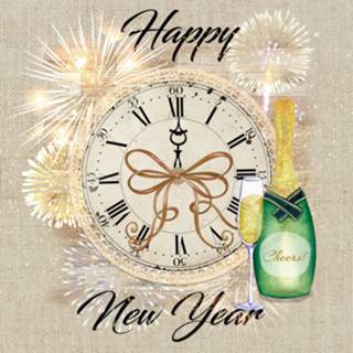 👉 Servet active 20x Servetten Happy New Year 33 x cm