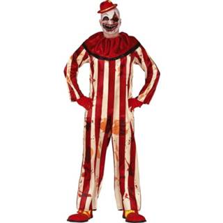 👉 Halloween clownspak rood/wit gestreept voor heren
