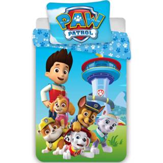 👉 Dekbedovertrek blauw katoen baby's Paw Patrol Airport Baby - 100 X 135 Cm 5714710005686