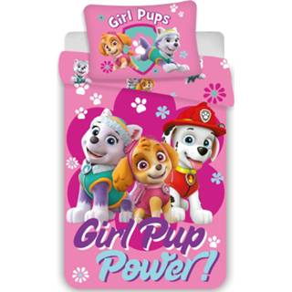 Dekbedovertrek roze katoen baby's Paw Patrol Power Baby - 100 X 135 Cm 5714710005679