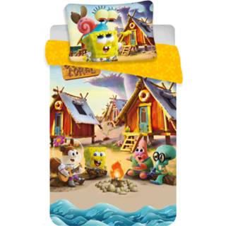 👉 Dekbedovertrek katoen baby's Sponge Bob Camp Coral Baby - 100 X 135 Cm Multi 8592753026311