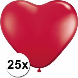 👉 Hartjes ballon kunststof hart active rood rode Kleine ballonnen 25 stuks