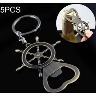 👉 Sleutelhanger zwart active 5 STKS multifunctionele roer flesopener, afmeting: 8x5.5cm (zwart)