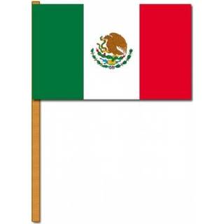 👉 Luxe hand/zwaaivlag Mexico 30 x 45 cm