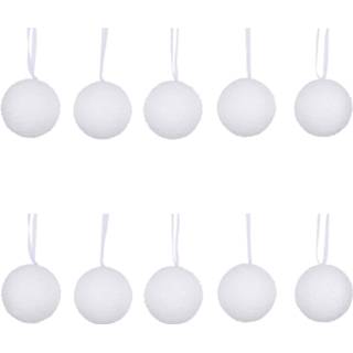 👉 Kerstbal foam active 10x Onbreekbare kerstballen/sneeuwballen 6 cm