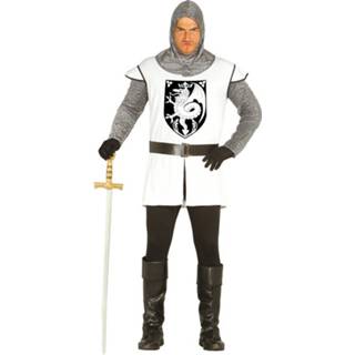 👉 Middeleeuwse ridder verkleed kostuum wit voor heren
