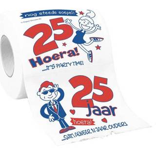 👉 Toiletpapier/wc-papier 25 jaar met grappige tekst - 25e verjaardag - wc-rollen - cadeau / versiering