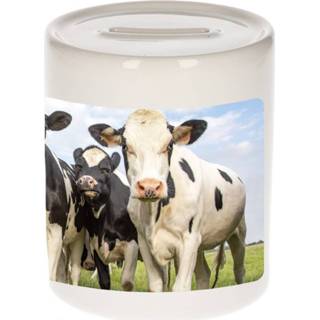 👉 Spaarpot active Foto koe 9 cm - Cadeau Nederlandse koeien liefhebber