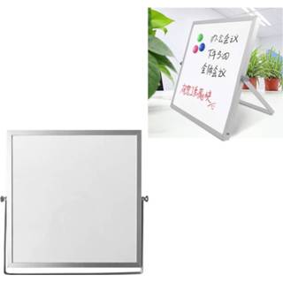 👉 Draagbaar magnetisch desktop klein whiteboard Berichtschrijfbord, afmeting: 25cm x 25cm