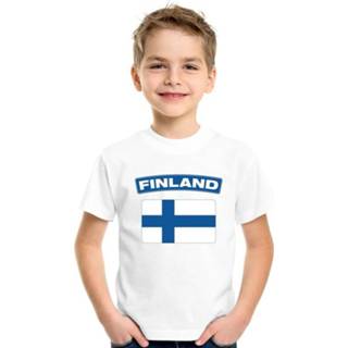 👉 Shirt wit active kinderen T-shirt Finse vlag