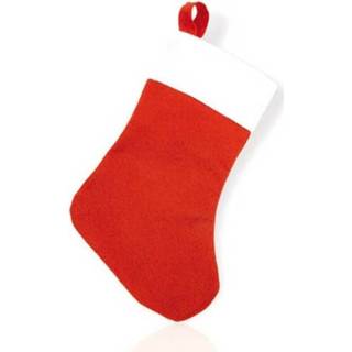 Kerst sokken active wit rood 20x Voordelige kerstsokken 32 cm rood/wit