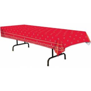 👉 Rode boeren zakdoek tafelkleed 275 x 135 cm