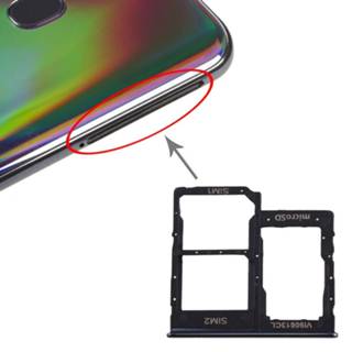 SIM-kaarthouder + SIM-kaarthouder + Micro SD-kaarthouder voor Galaxy A40 (blauw)