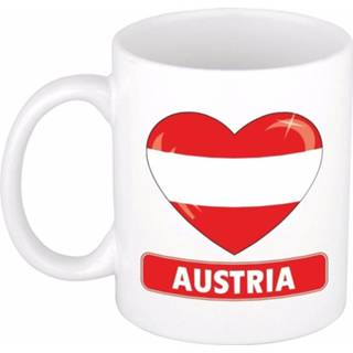 👉 Hartje vlag Oostenrijk mok / beker 300 ml