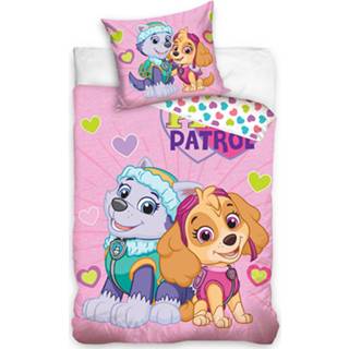 👉 Dekbedovertrek katoen baby's Paw Patrol Skye En Everest Baby - 100 X 135 Cm 5902689464683