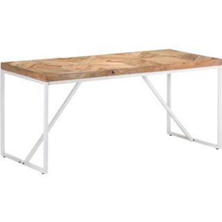 👉 Eettafel acaciahout bruin mannen Vidaxl 160x70x76 Cm Massief En Mangohout 8720286068151