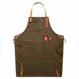 👉 Schort groen active kinderen Huishoudelijke denim Barista Floral Tea Shop Kapper werkkleding, specificatie: voor 47cm (groen)