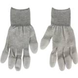 👉 Antistatische ESD veilige universele grootte PU vingertop Coating handschoenen voor Computer / Electronic / telefoon reparatie, paar 2 (grijs)