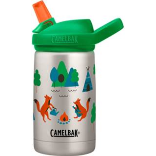 👉 Drinkfles groen RVS zilver edelstaal zilverkleurig Camelbak Eddy+ Vossen Junior 350 Ml Groen/zilver 886798025063