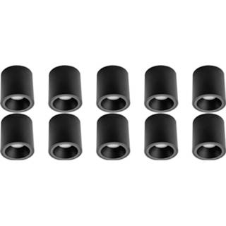 👉 Opbouwspot zwart aluminium 10 Pack - Pragmi Cliron Pro Gu10 Fitting Opbouw Rond Mat Verdiept Ø90mm 6013938841885