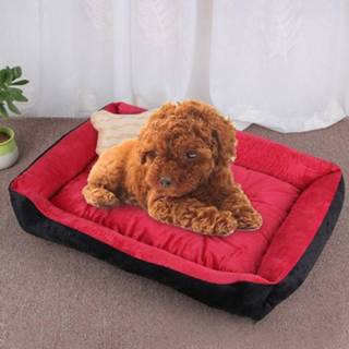 👉 Deken zwart rood XS 40 active Hondenbotpatroon Grote Zachte Warme Kennel Hond Kat Mat Deken, Maat: XS, 50× × 15 cm (Zwart Rood) 6922095627419