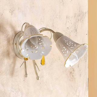 👉 Wand lamp crème 2-lichts wandlamp GOCCE
